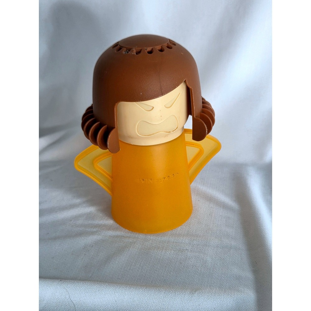 Angry Mama Microwave Steam Cleaner Orange Brown Novelty Kitchen Tool